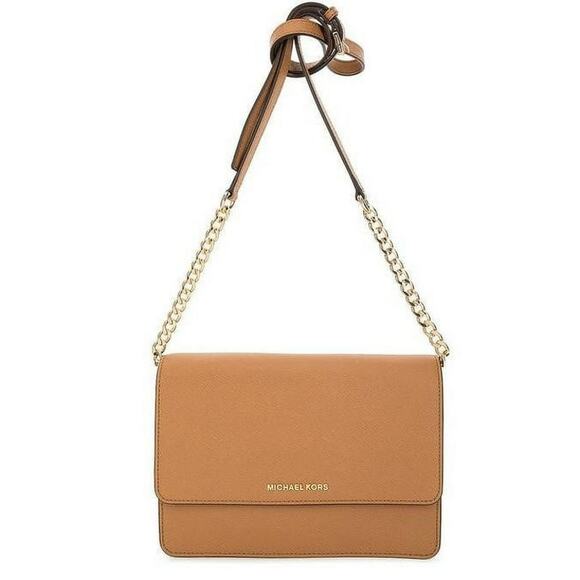 Michael Kors Handbags - Michael Kors Daniela Acorn Brown Saffiano Leather Crossbody Shoulder Bag Women's